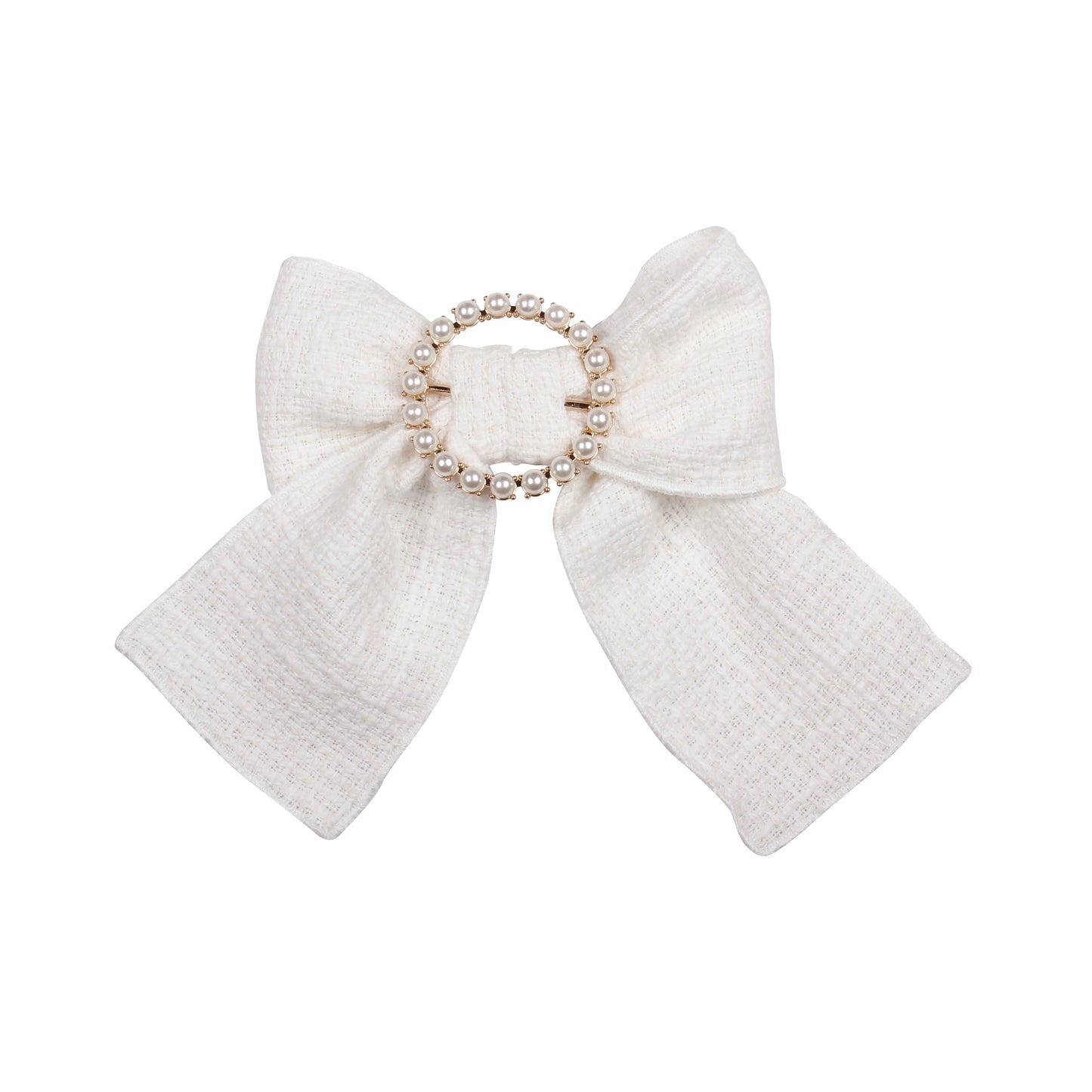 PRE ORDER AW25 NAXOS Cream & Gold Sequin Girls Hair Bow