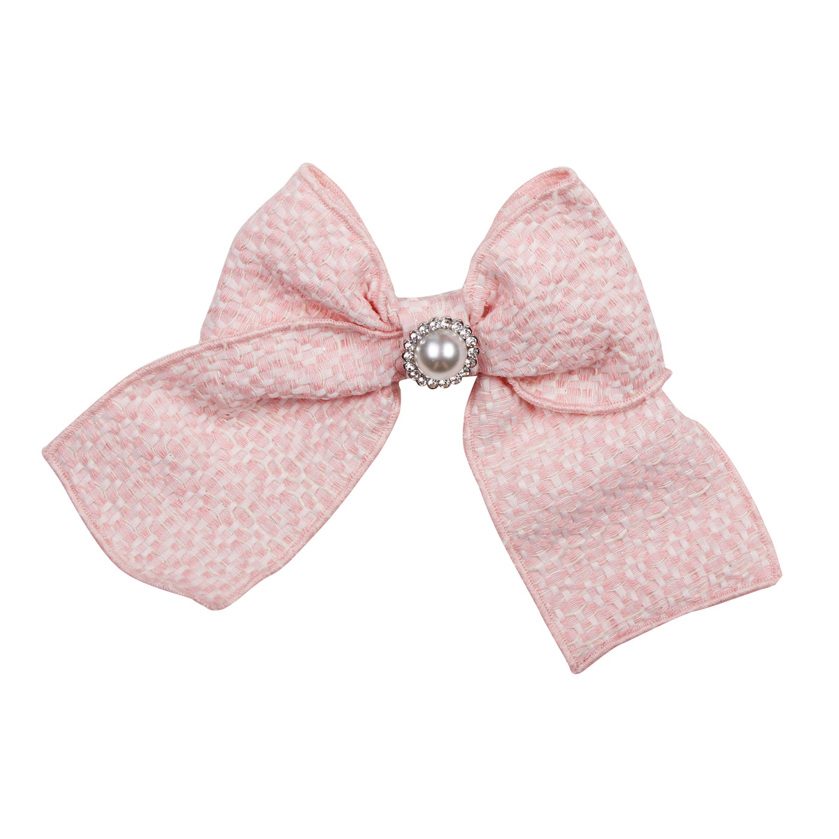 Naxos Rosalia Girls Pink Jacquard Hair Bow