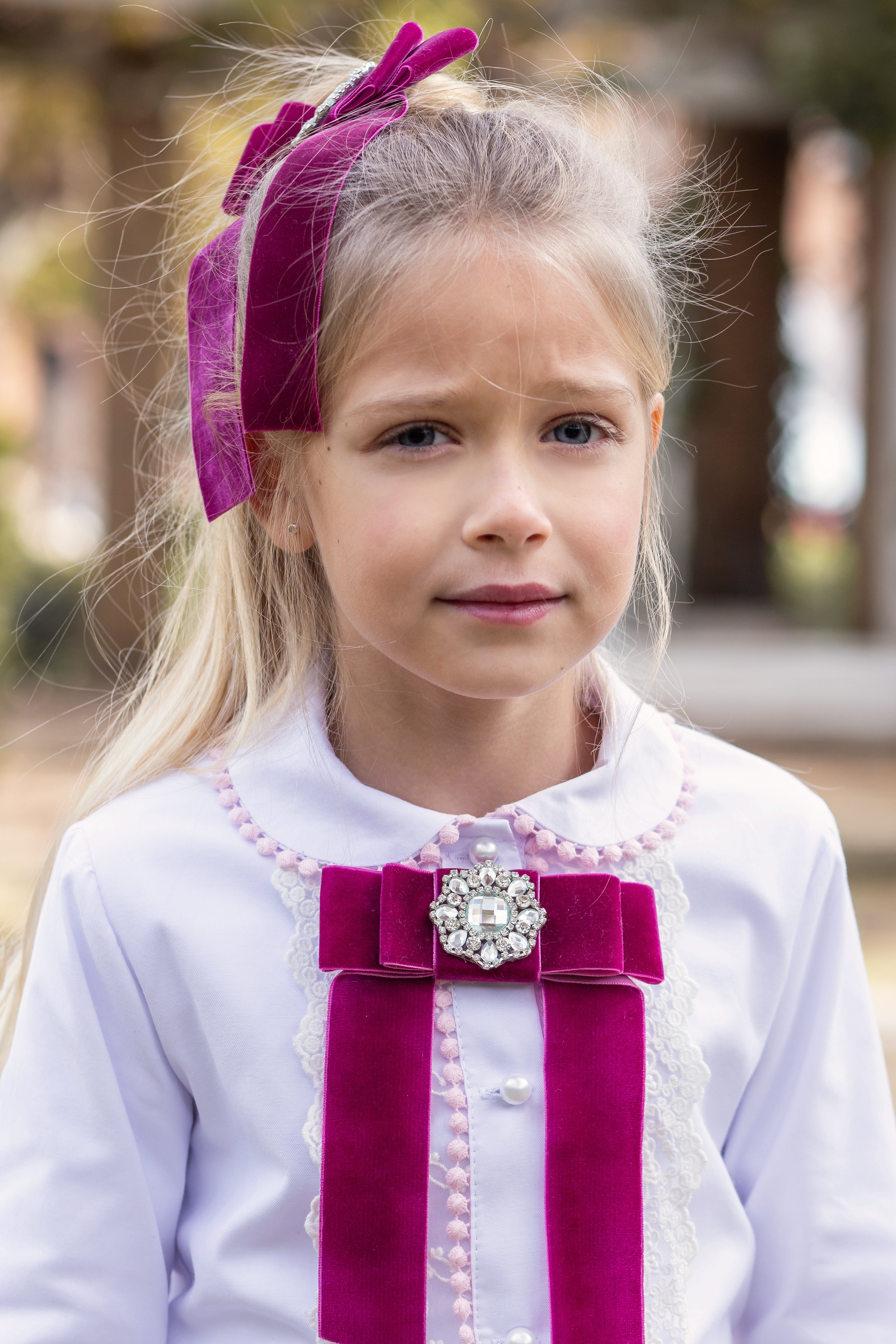 AW25 NAXOS Purple Tweed Girls Skirt Set - 7660