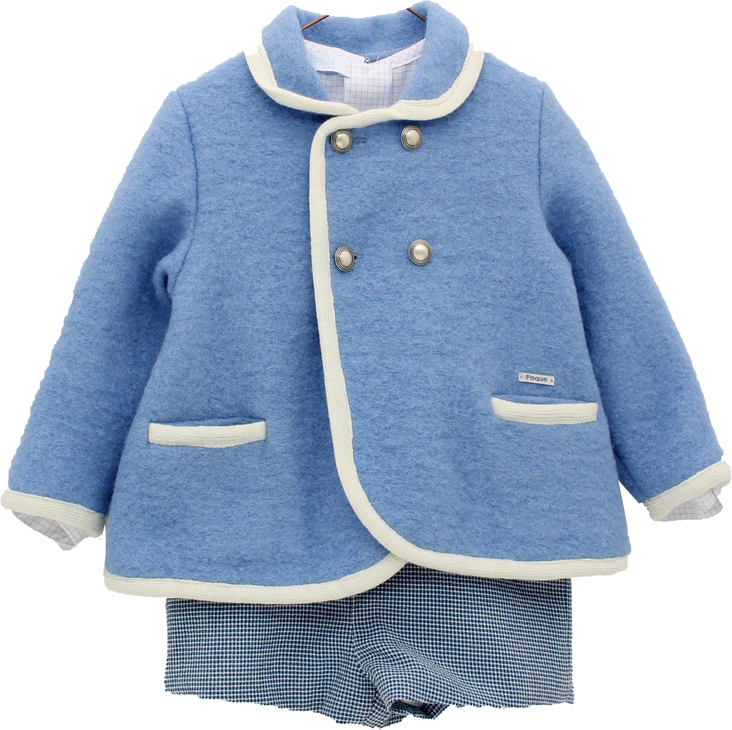 AW24 FOQUE Klein Light Blue Boys Short Set - CLEARANCE SALE