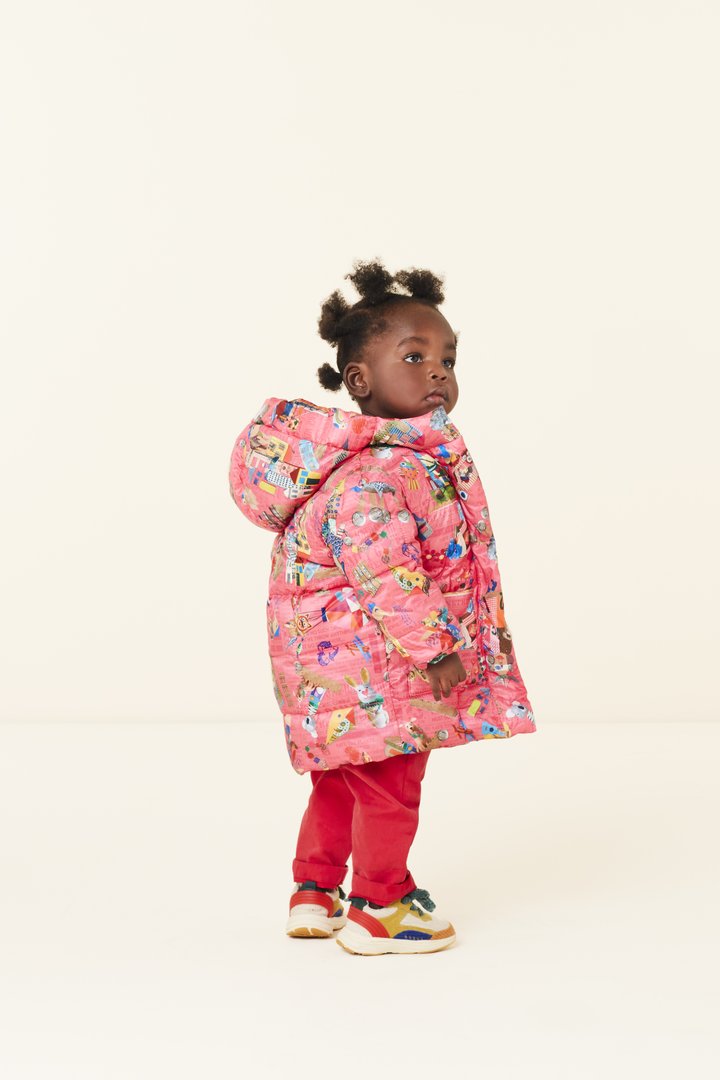 Oilily Candid Girls Pink Collage Coat