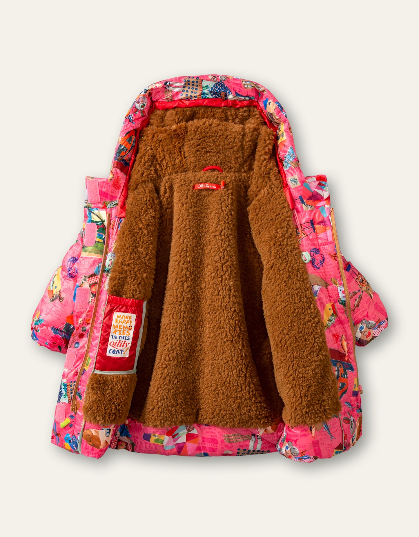 Oilily Candid Girls Pink Collage Coat