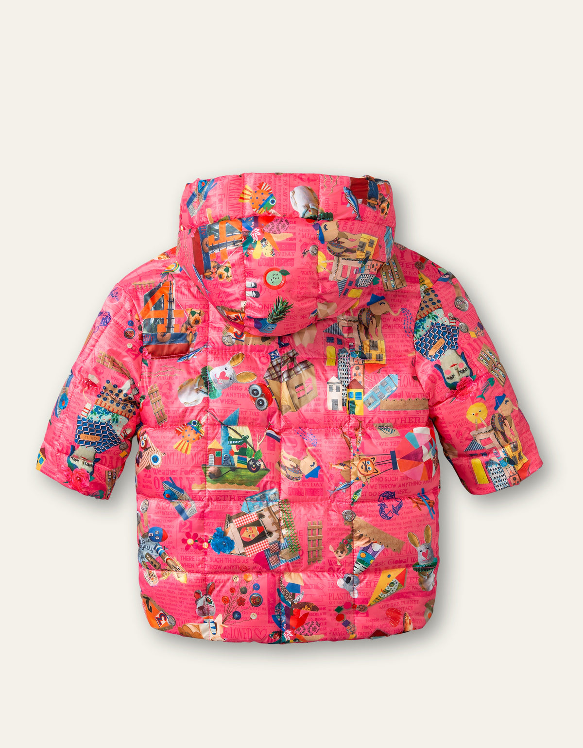 Oilily Candid Girls Pink Collage Coat