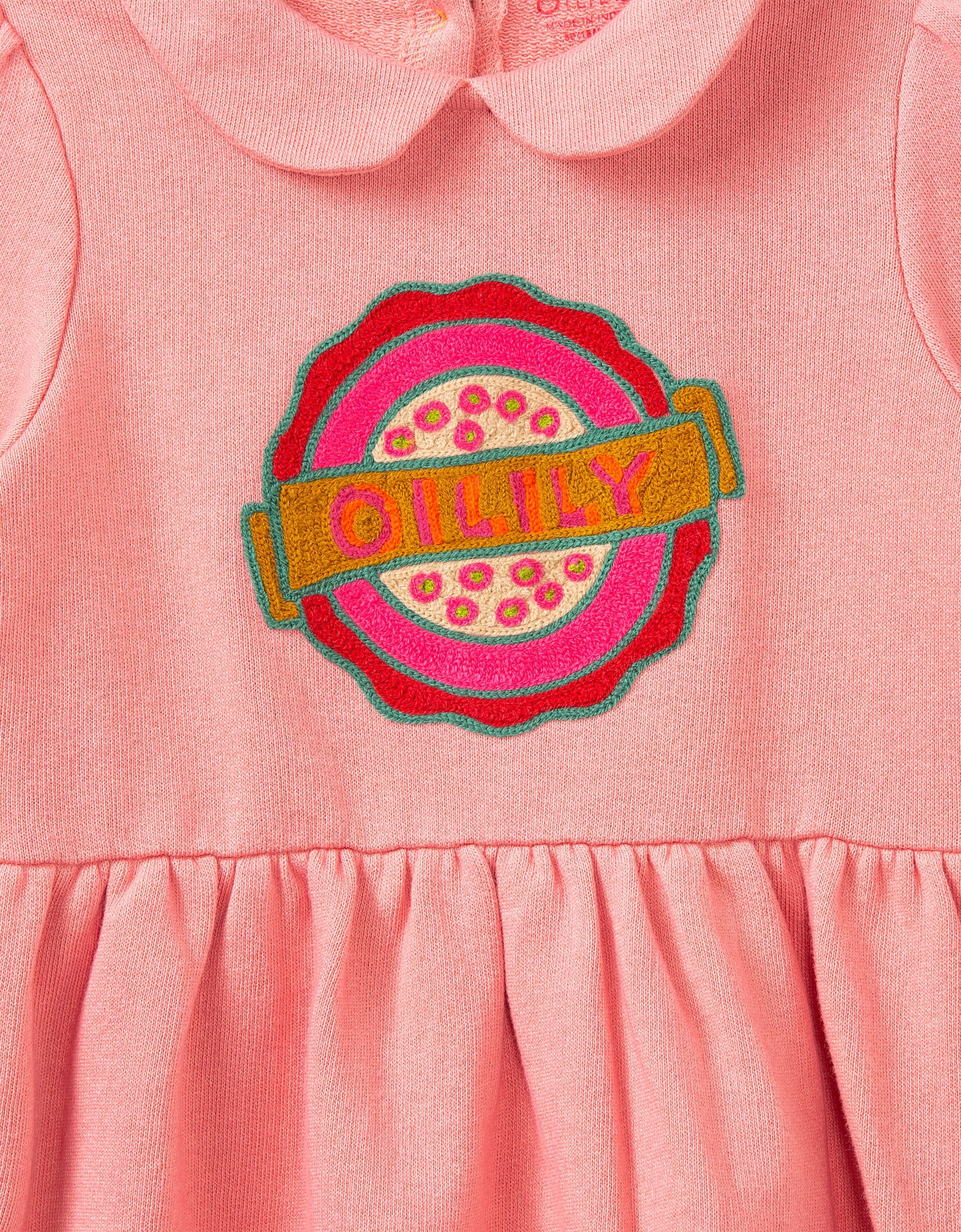 Oilily Hopla Girls Pink Sweater Dress