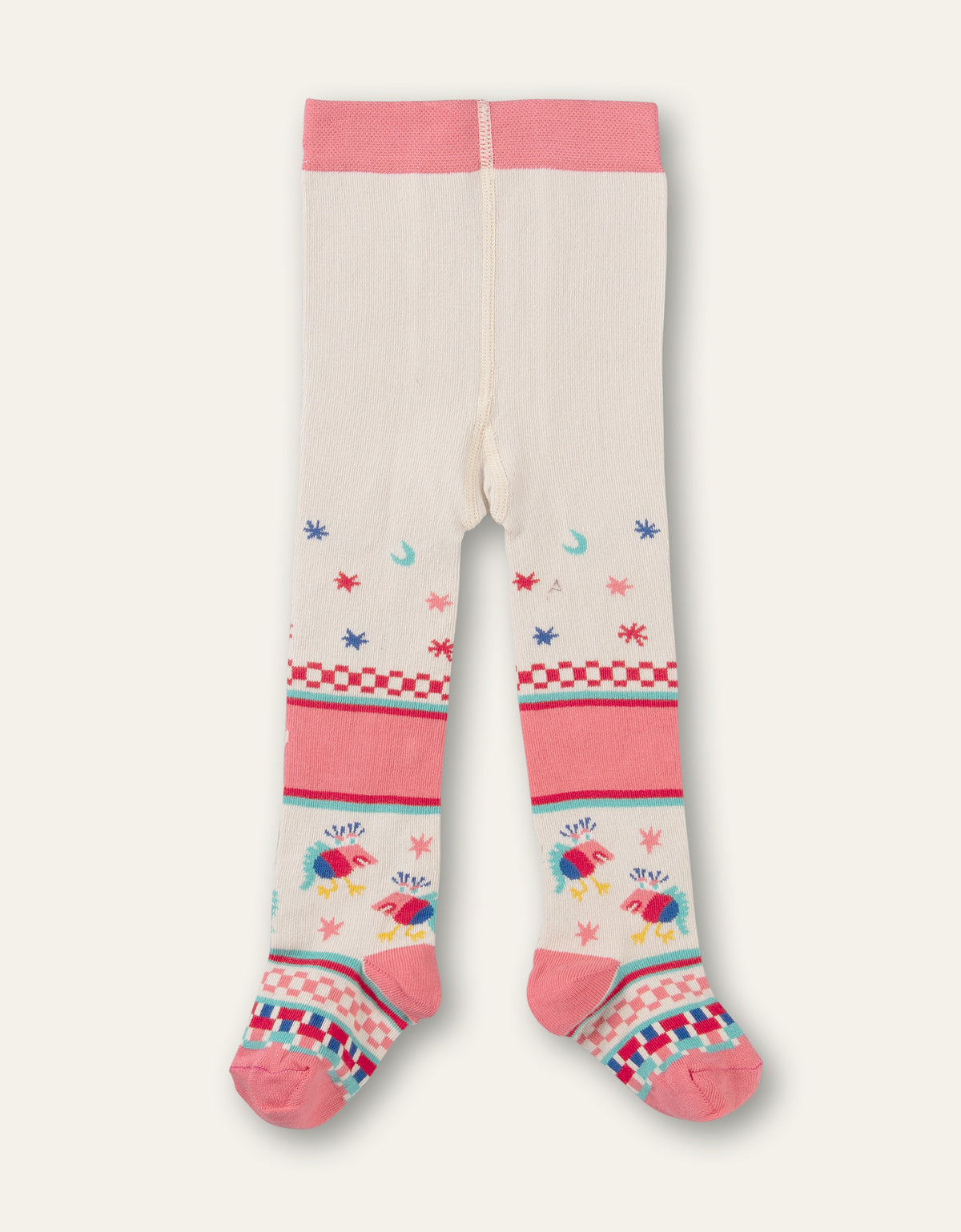 Oilily Maravilla Girls Pink & Cream Tights