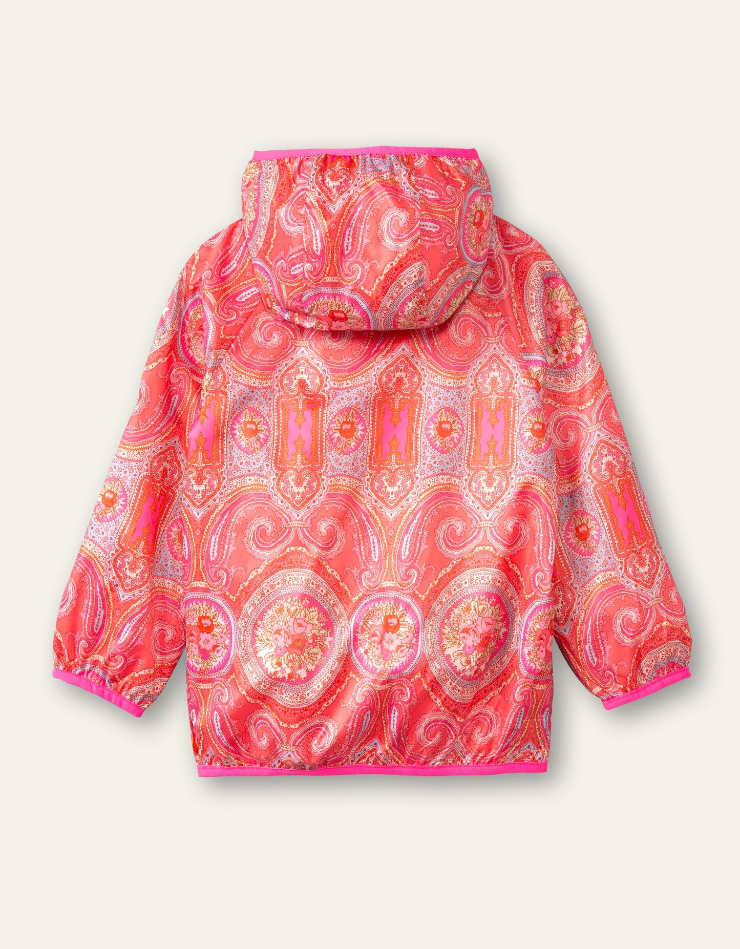 Oilily City Rose Girls Coral & Pink Paisley Reversible Jacket