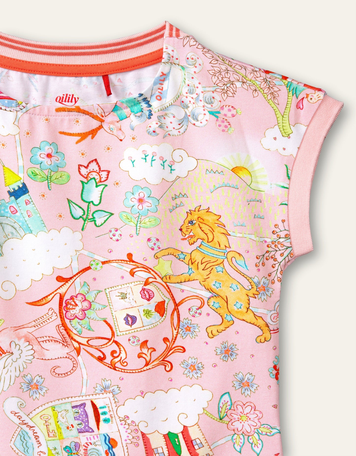 Oilily Castle in the Clouds Girls Pink T-Shirt