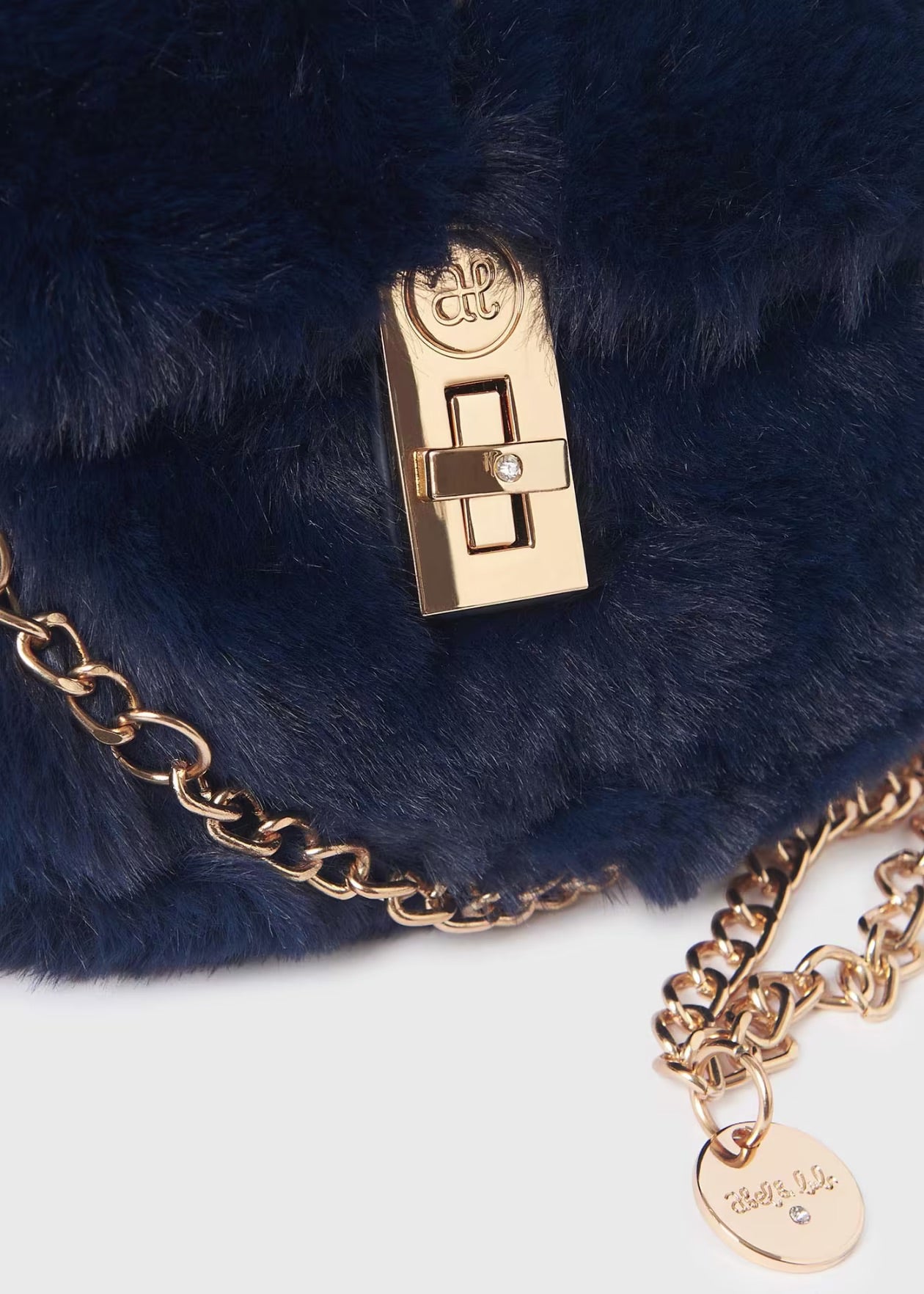 ABEL & LULA AW23 Girls Navy Faux Fur Bag - CLEARANCE SALE