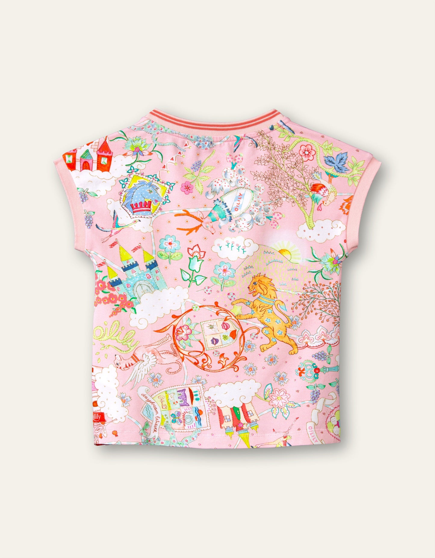 Oilily Castle in the Clouds Girls Pink T-Shirt