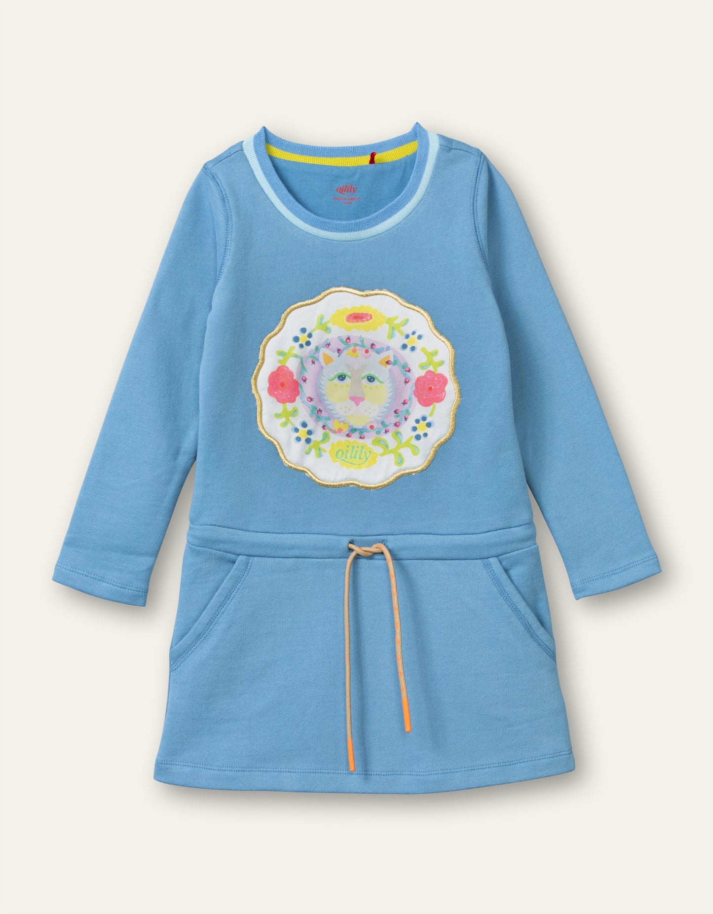 Oilily Haard Girls Riviera Blue Sweater Dress