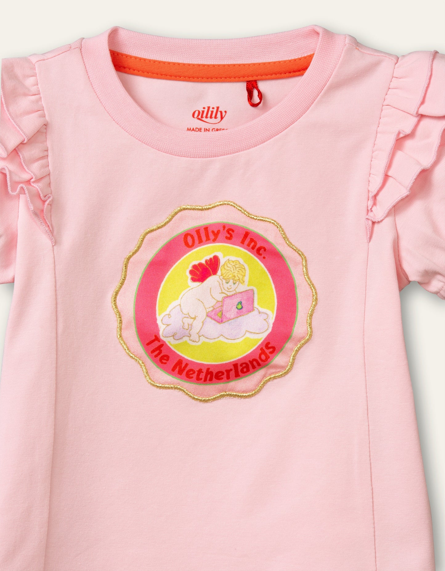 Oilily Tamarind Girls Pink Badge T-Shirt