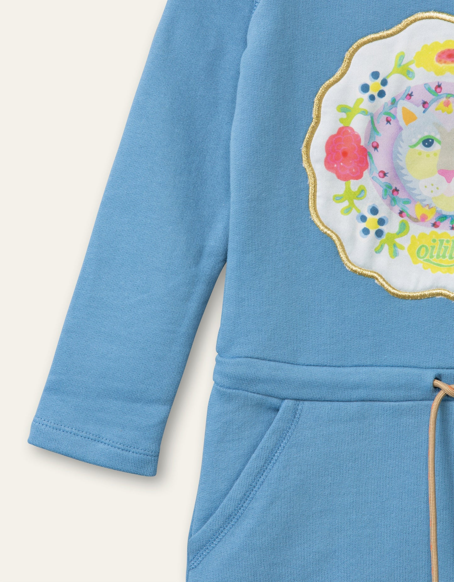 Oilily Haard Girls Riviera Blue Sweater Dress