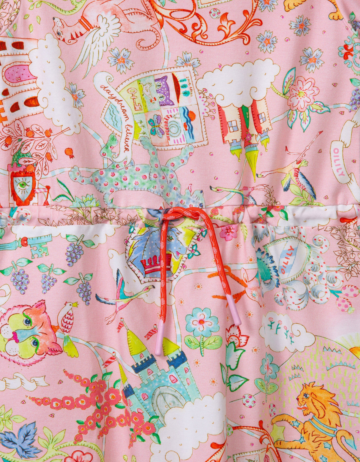Oilily Castle in the Clouds Girls Pink Jersey Dress