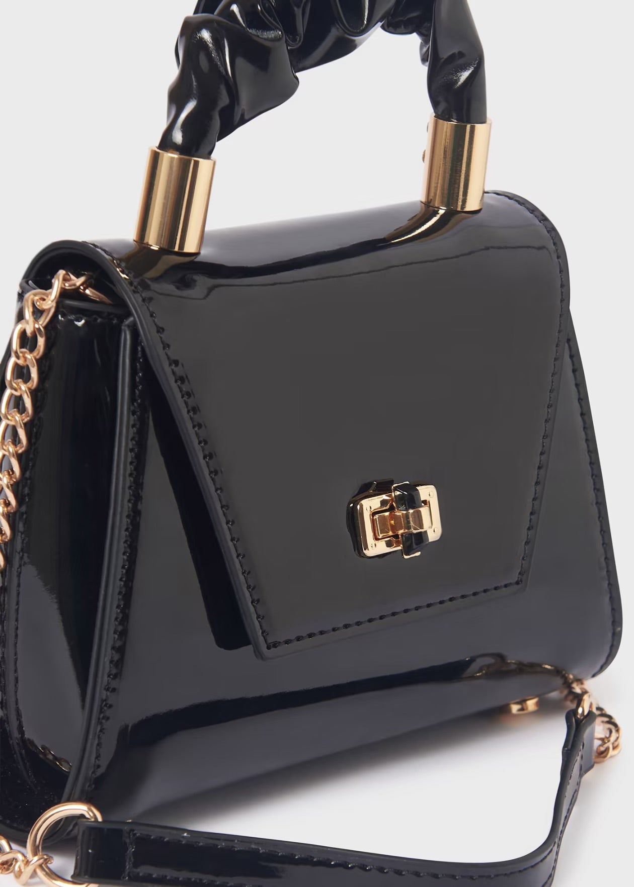 ABEL & LULA Girls Black Patent Bag - 5992