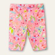 Oilily Tappy Girls Geranium Pink Birds Cropped Leggings