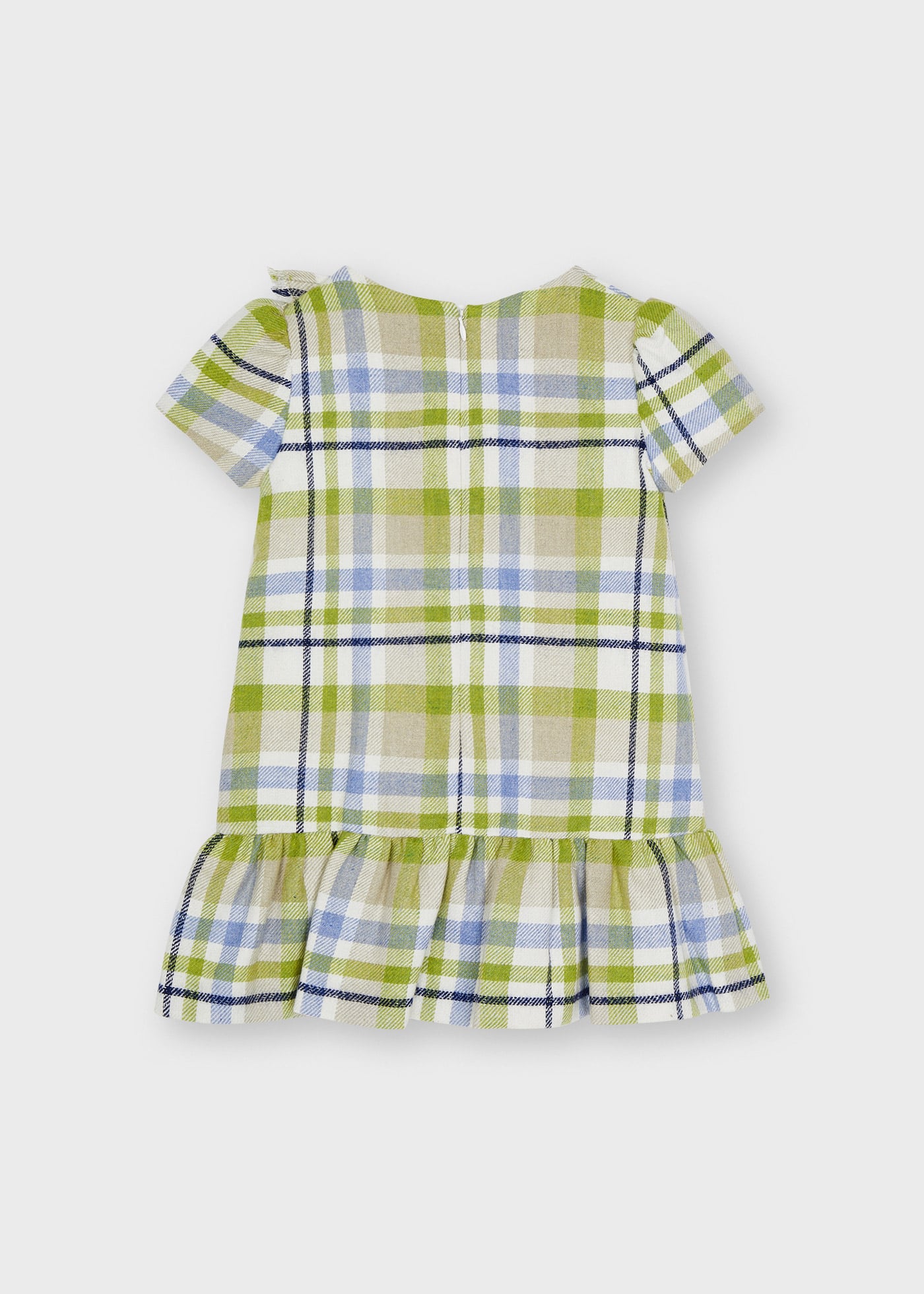 AW21 MAYORAL Girls Olive Plaid Check Dress - 4934
