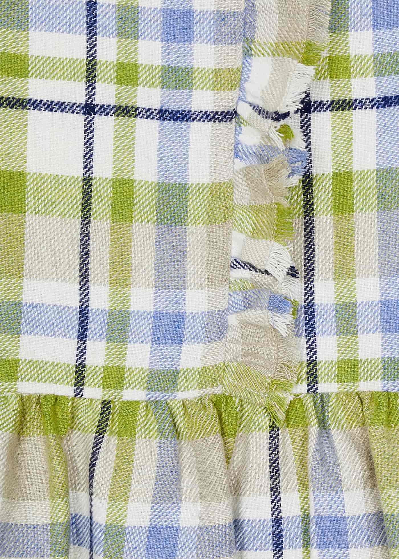 AW21 MAYORAL Girls Olive Plaid Check Dress - 4934