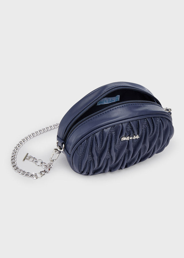 AW22 ABEL & LULA Girls Navy Quilted Bag with Chain Strap