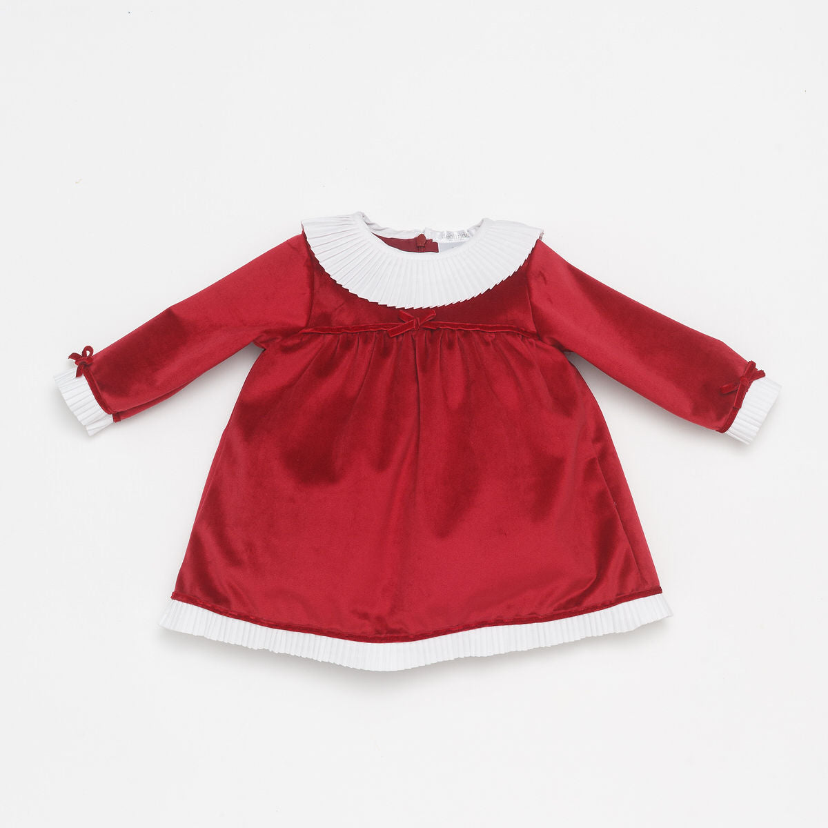 AW22 DEOLINDA Paris Baby Girls Red Velvet Dress - 22409