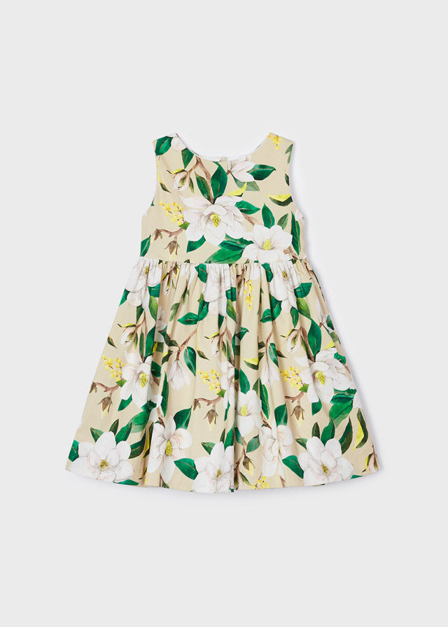 SS23 MAYORAL Girls Green Floral Print Dress - 3917