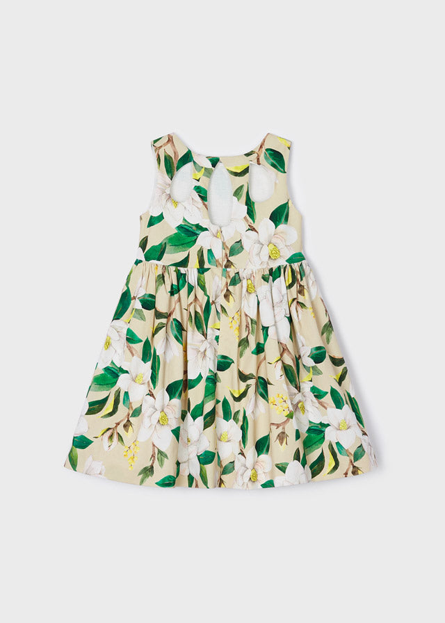SS23 MAYORAL Girls Green Floral Print Dress - 3917