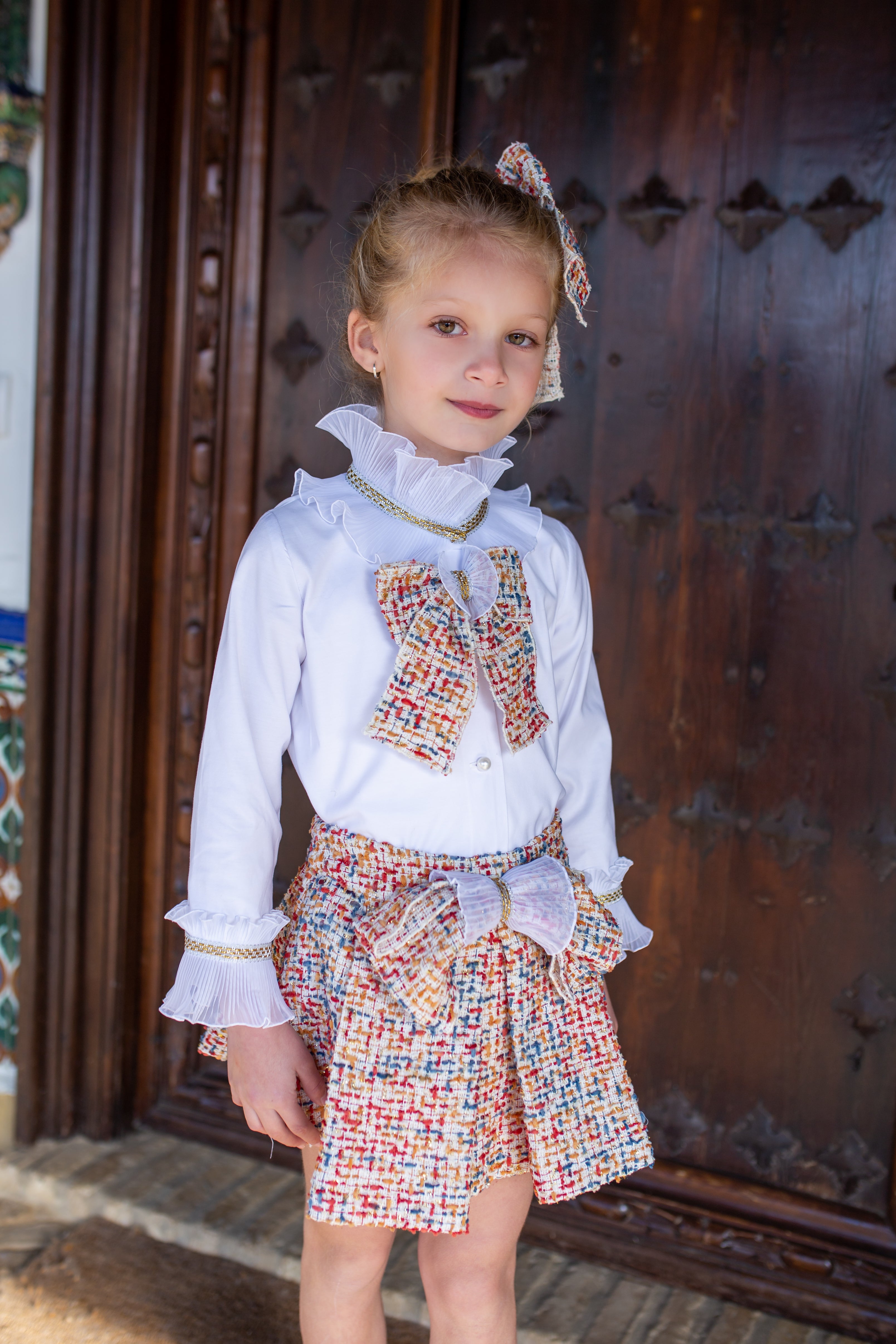 AW22 NAXOS Coco Tweed Skirt Set with Jacket