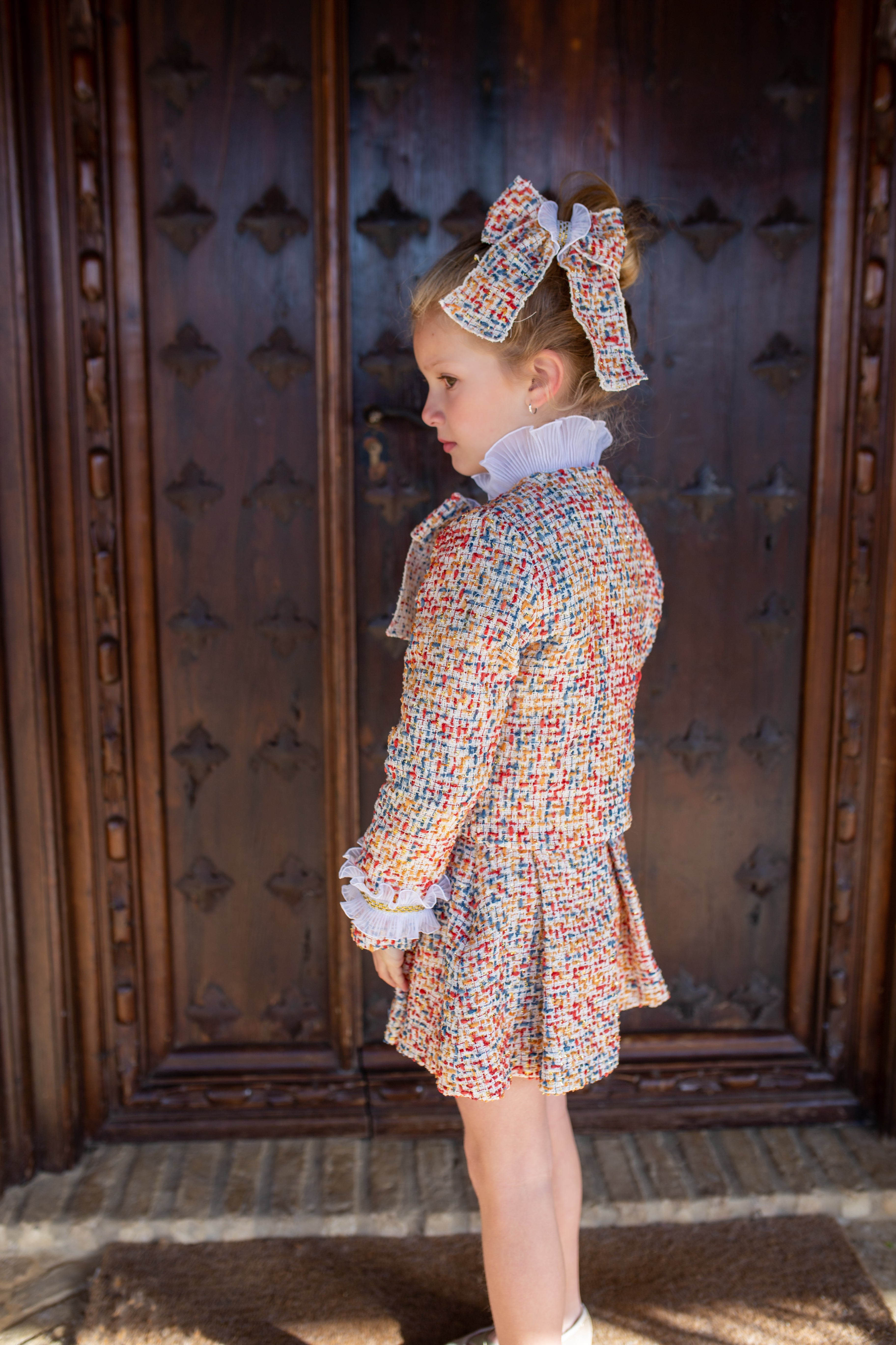 AW22 NAXOS Coco Tweed Skirt Set with Jacket
