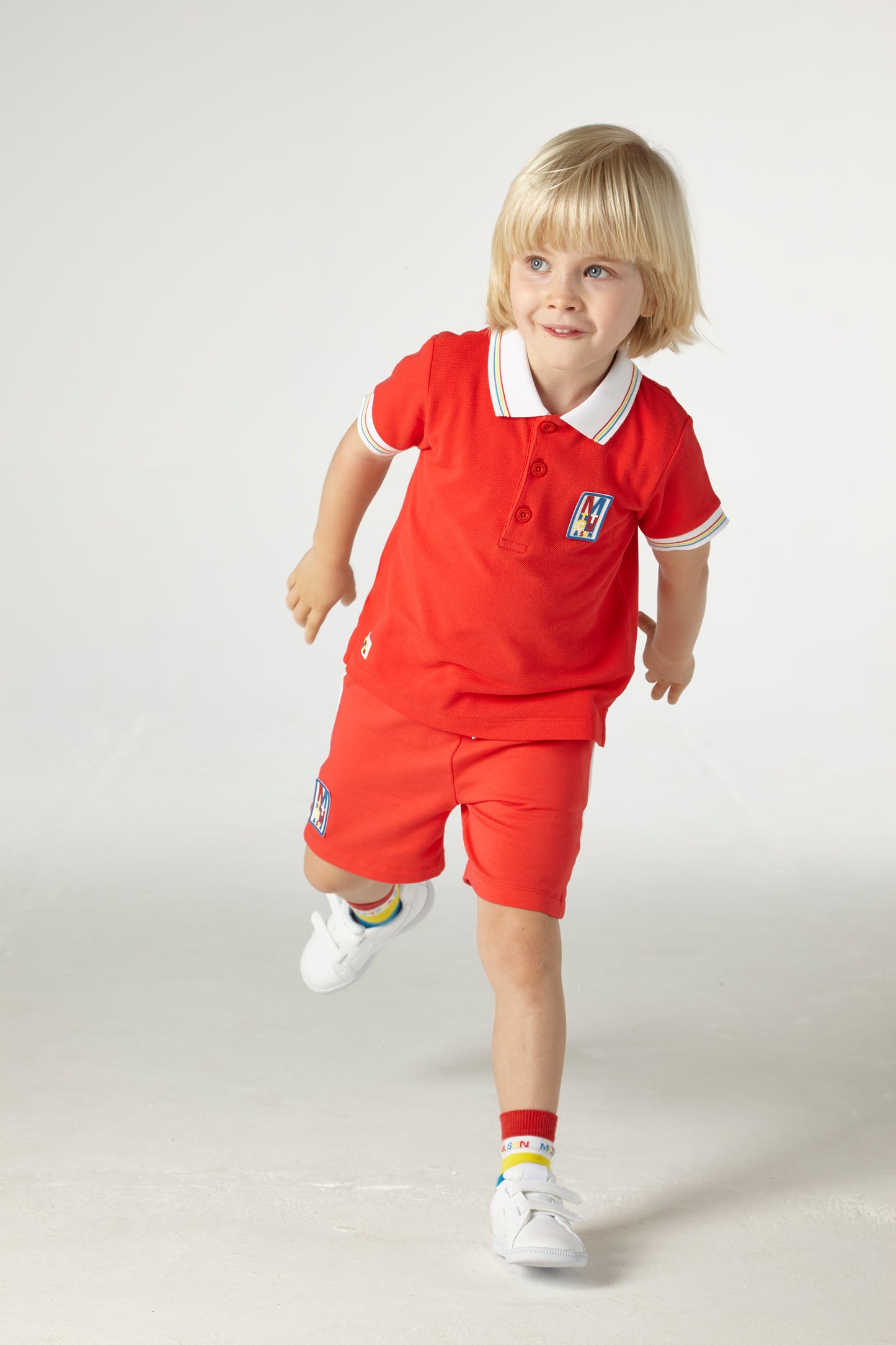 Mitch & Son Carlton Badge Red Polo Shirt