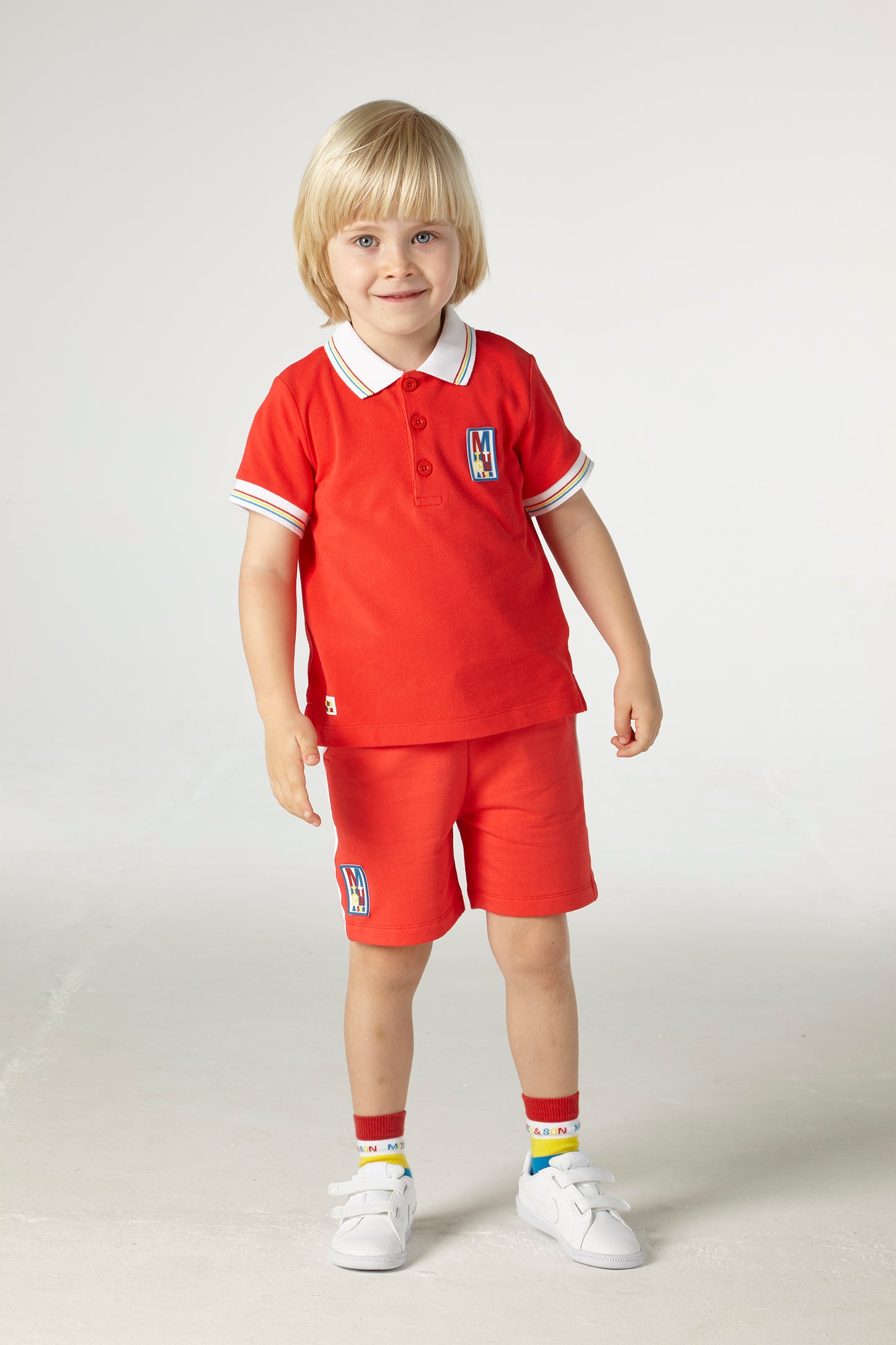 Mitch & Son Carlton Badge Red Polo Shirt