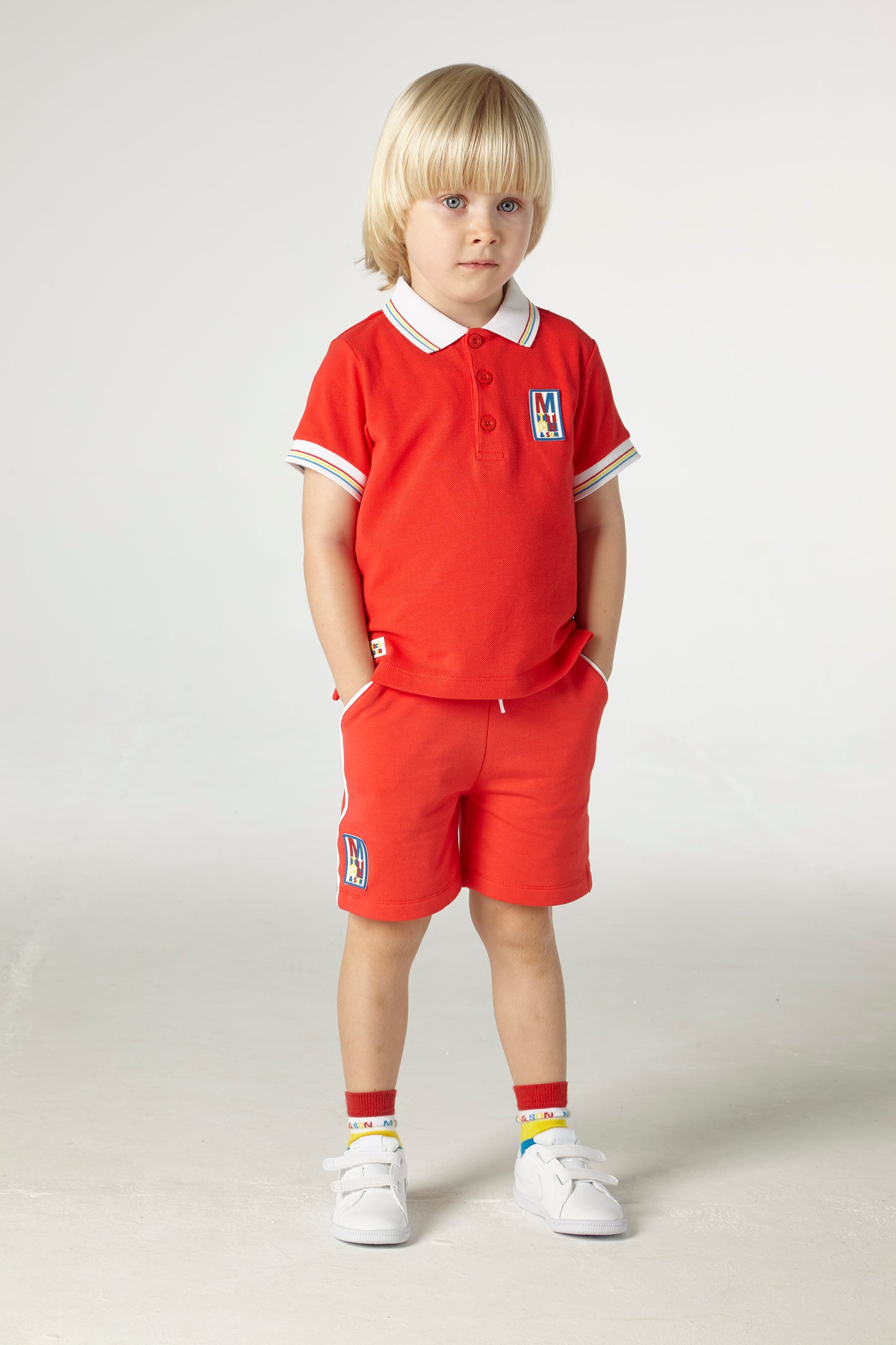 Mitch & Son Carlton Badge Red Polo Shirt