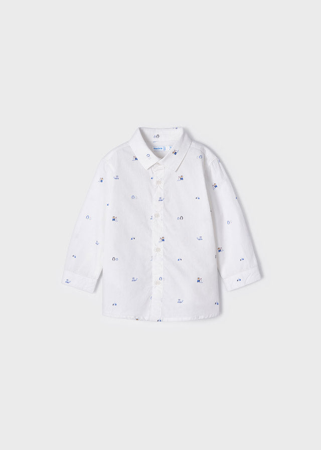 MAYORAL Mini Boys Cotton Print Shirt - NON RETURNABLE