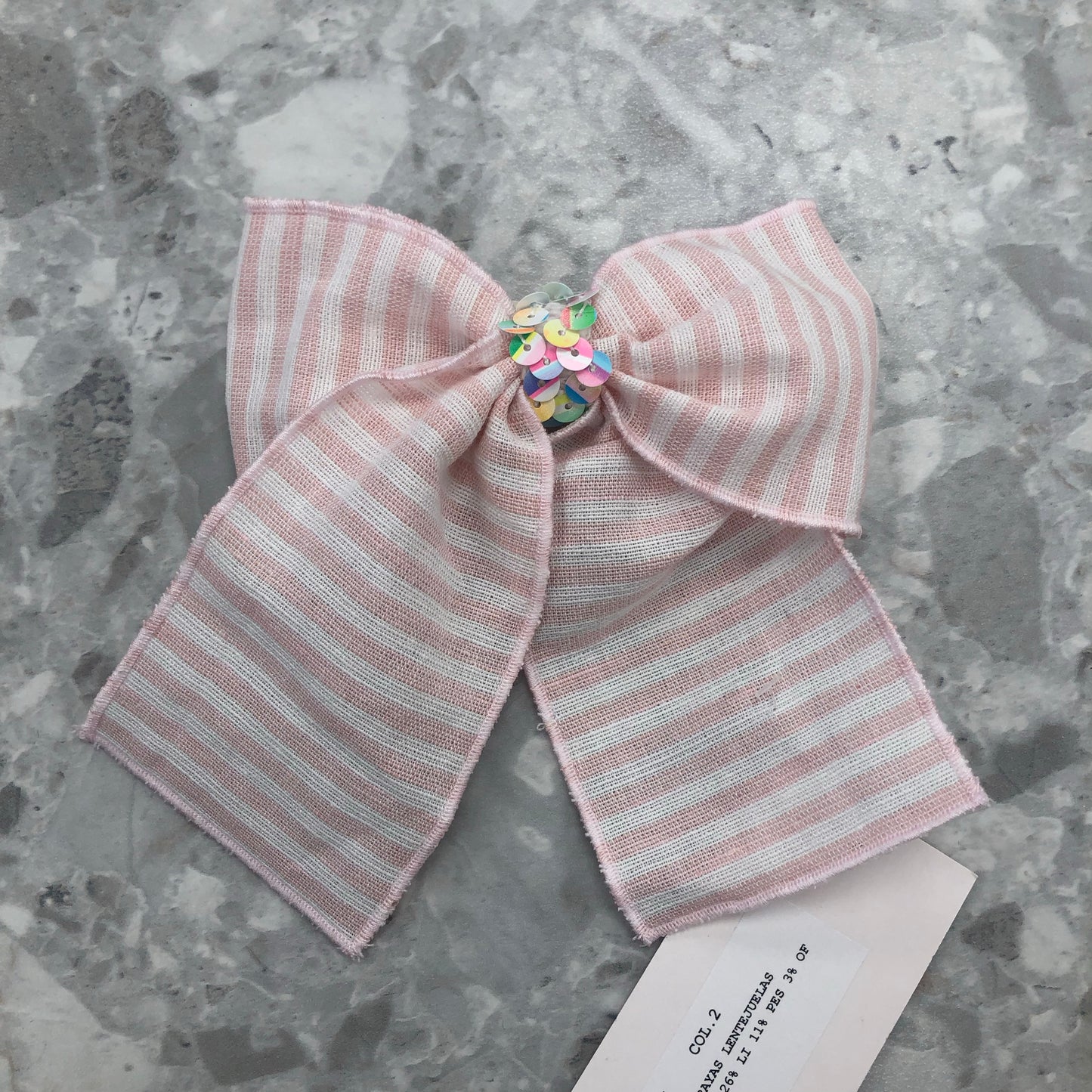 NAXOS Dulce Pink Stripe Hair Bow