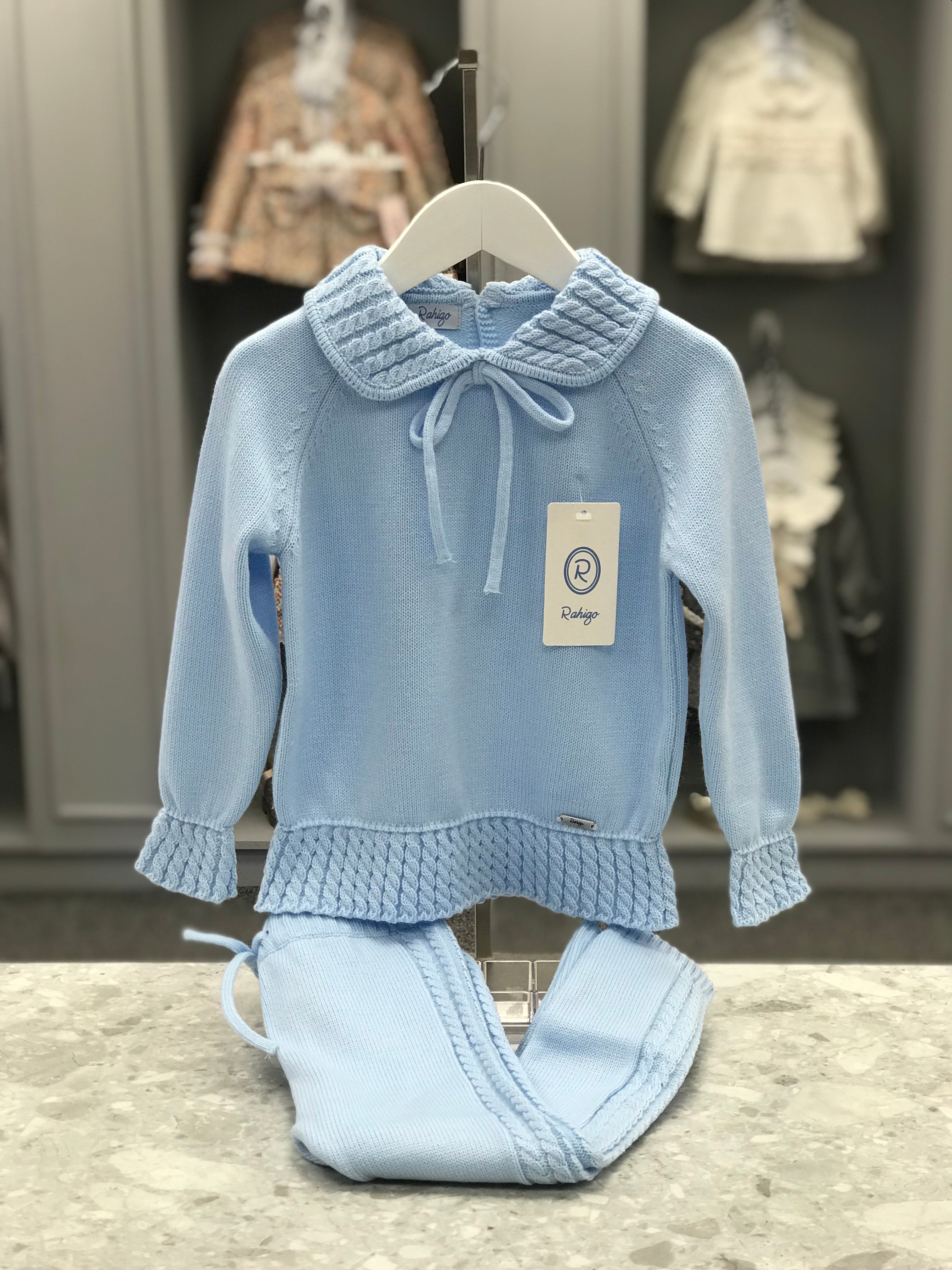 AW22 RAHIGO Girls Cable Knit Blue Tracksuit - 22234