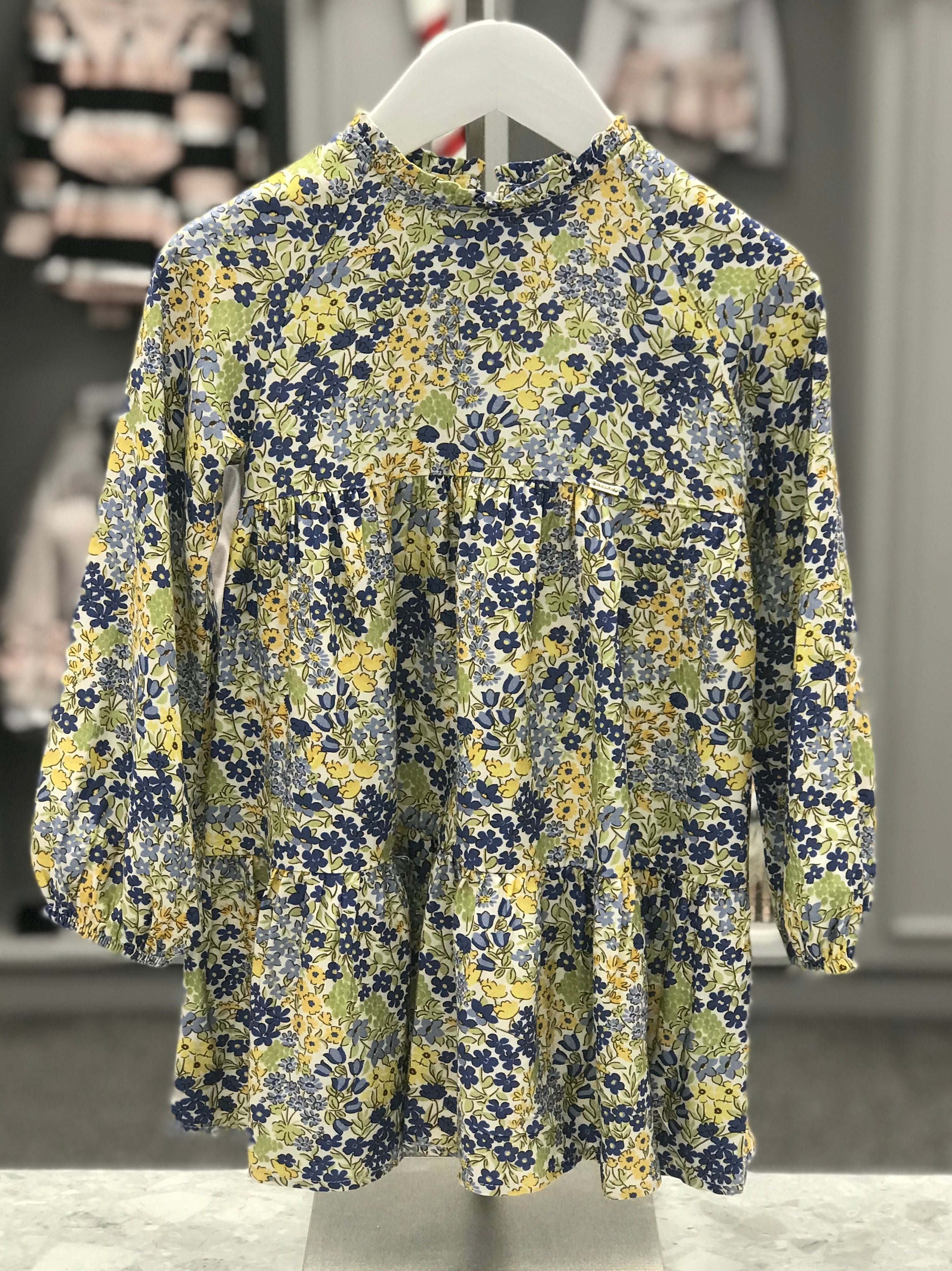 MAYORAL Mini Girls Olive Liberty Floral Dress - 2919