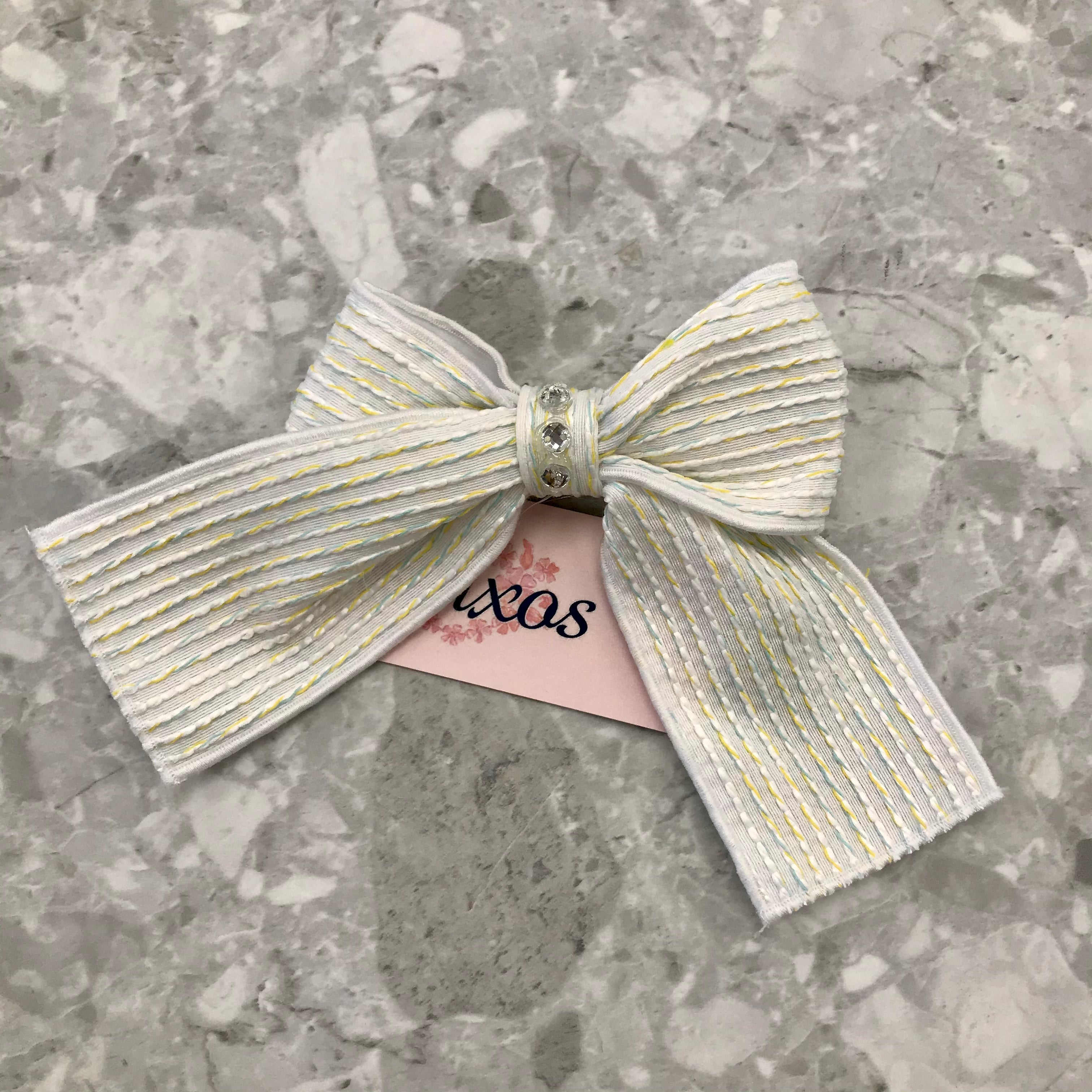 NAXOS Flor Lemon Girls Hair Bow Clip - NON RETURNABLE
