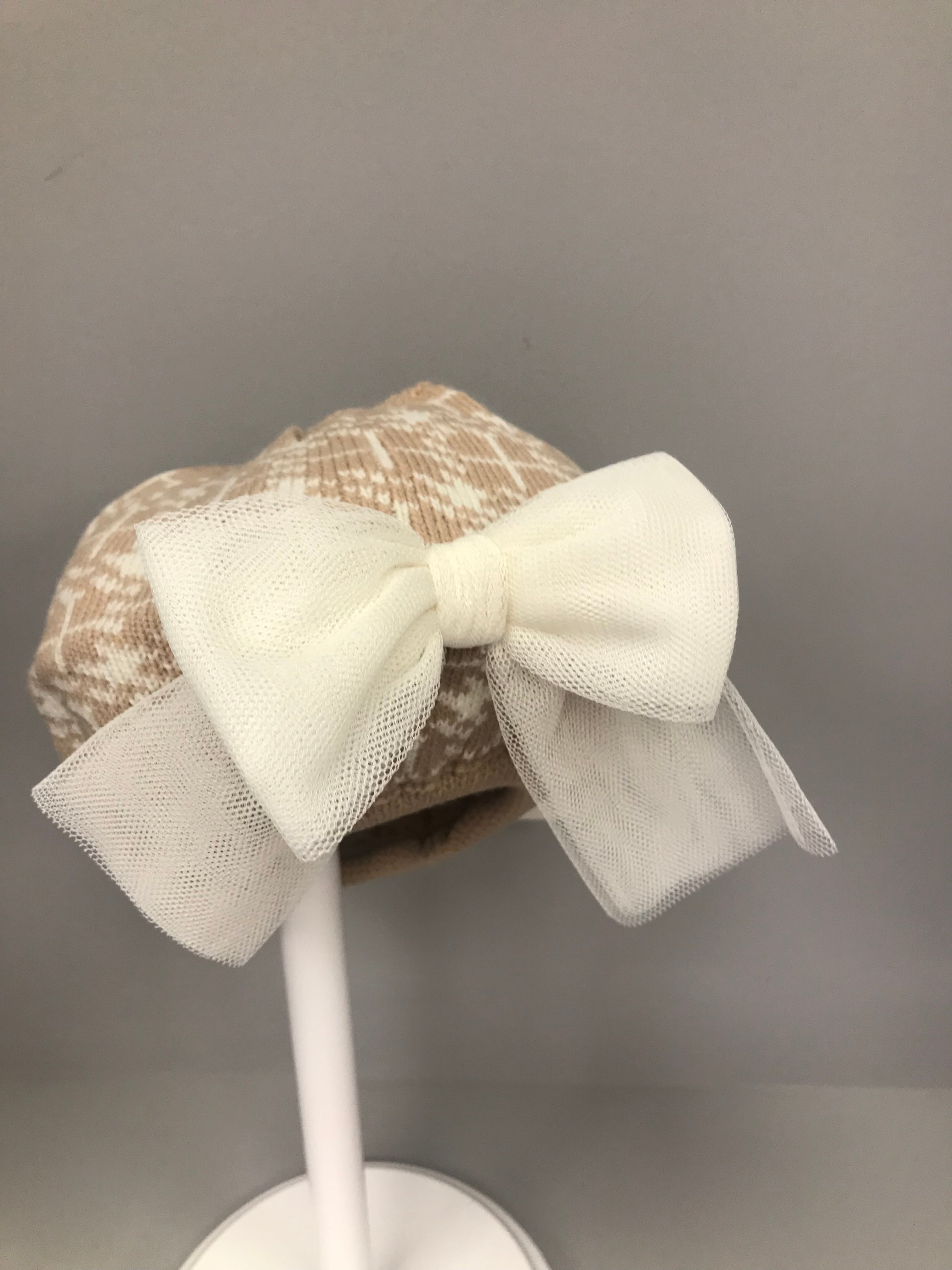 AW22 RAHIGO Camel & Cream Girls Beret - 22263