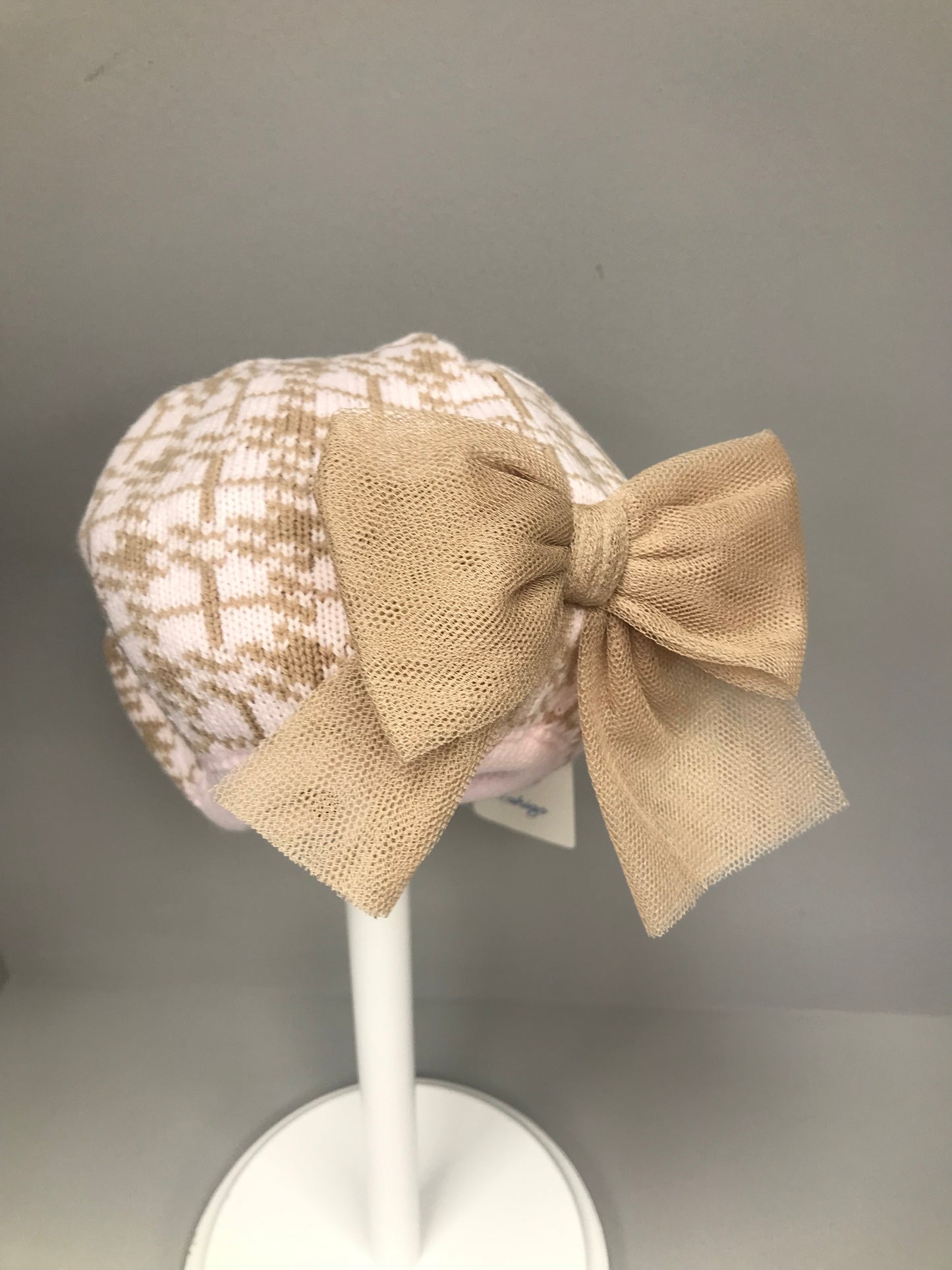AW22 RAHIGO Camel & Pink Girls Beret - 22263