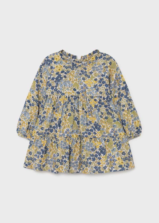 AW21 MAYORAL Baby Girls Olive Liberty Floral Dress - 2919