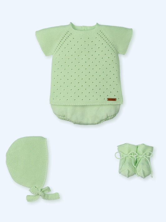 Mac Ilusión Lima Musel Boys Green Four Piece Knitted Set - 0024