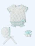 PRE ORDER MAC ILUSION Mykonos Girls White & Mint Green Four Piece Knitted Set - 0028