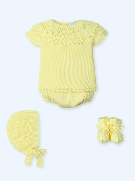 Mac Ilusión Limonata Girls Four Piece Knitted Set - 0034