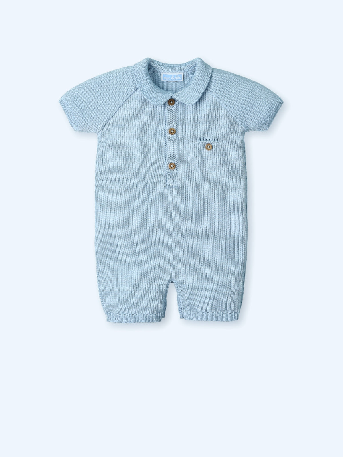 MAC ILUSION Tigris Boys Brisa Blue Knitted Romper - 0047