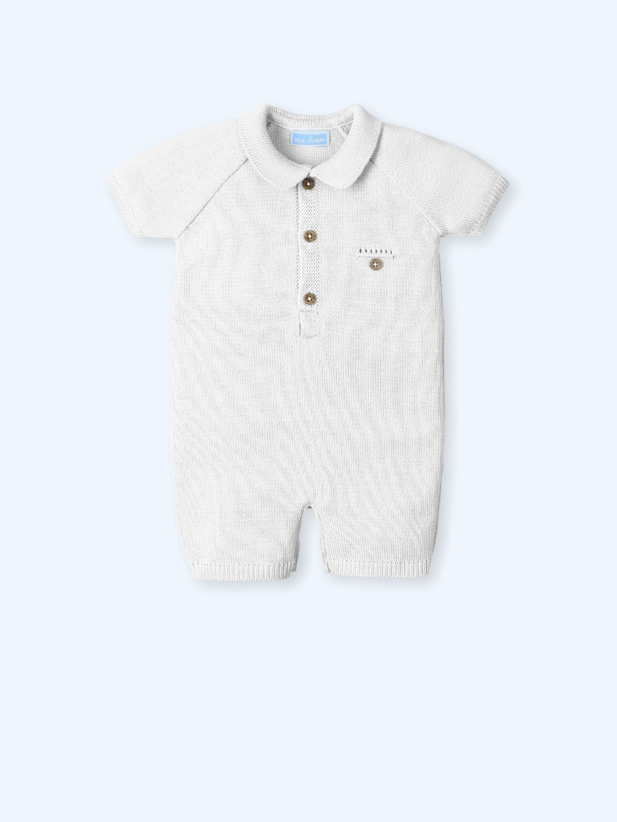 MAC ILUSION Tigris Boys White Knitted Romper - 0047