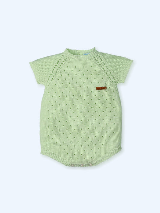 Mac Ilusión Lima Musel Boys Green Knitted Romper - 0053