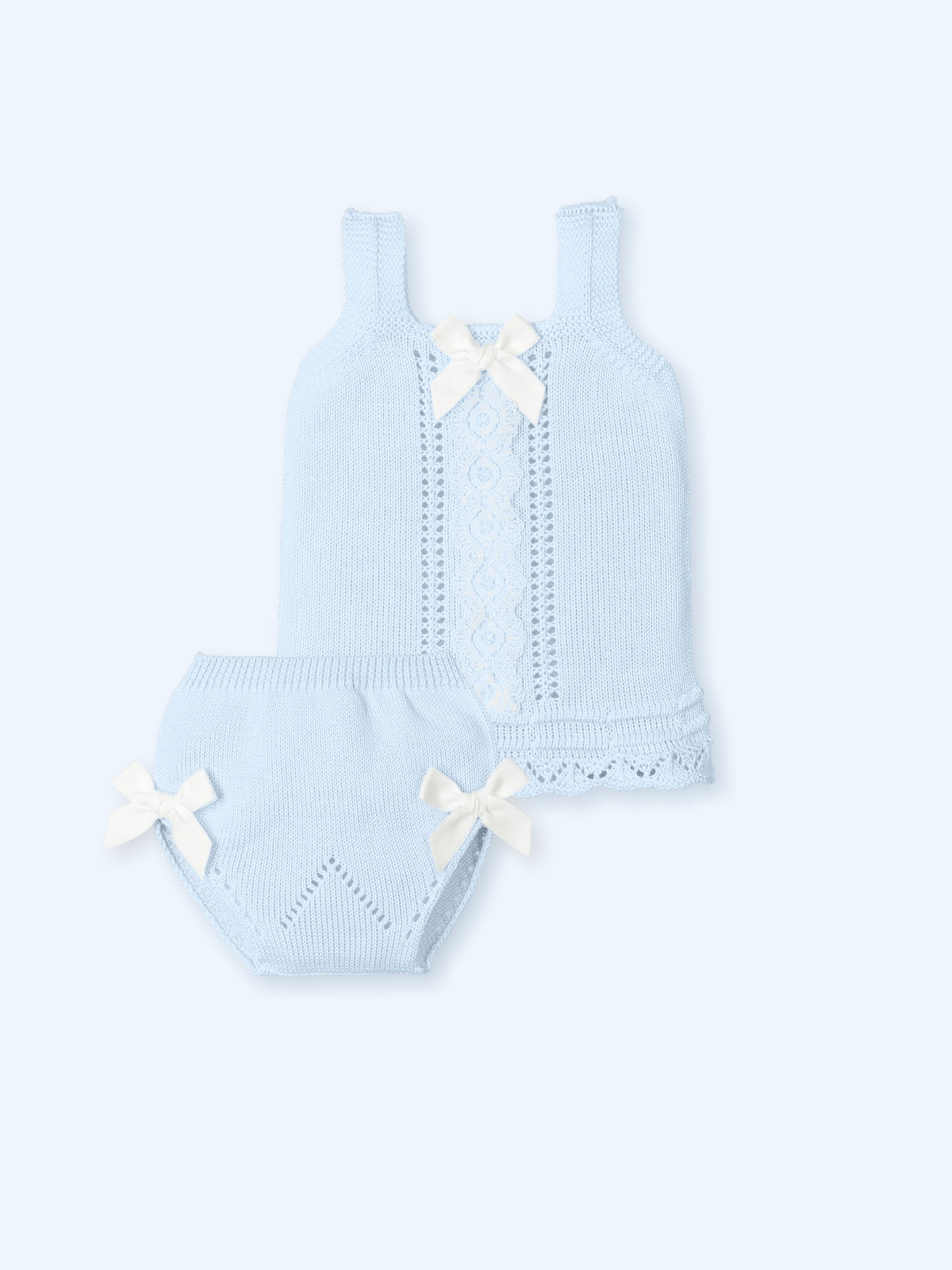 MAC ILUSION Miami Tulle Girls Blue Knitted Set - 0064