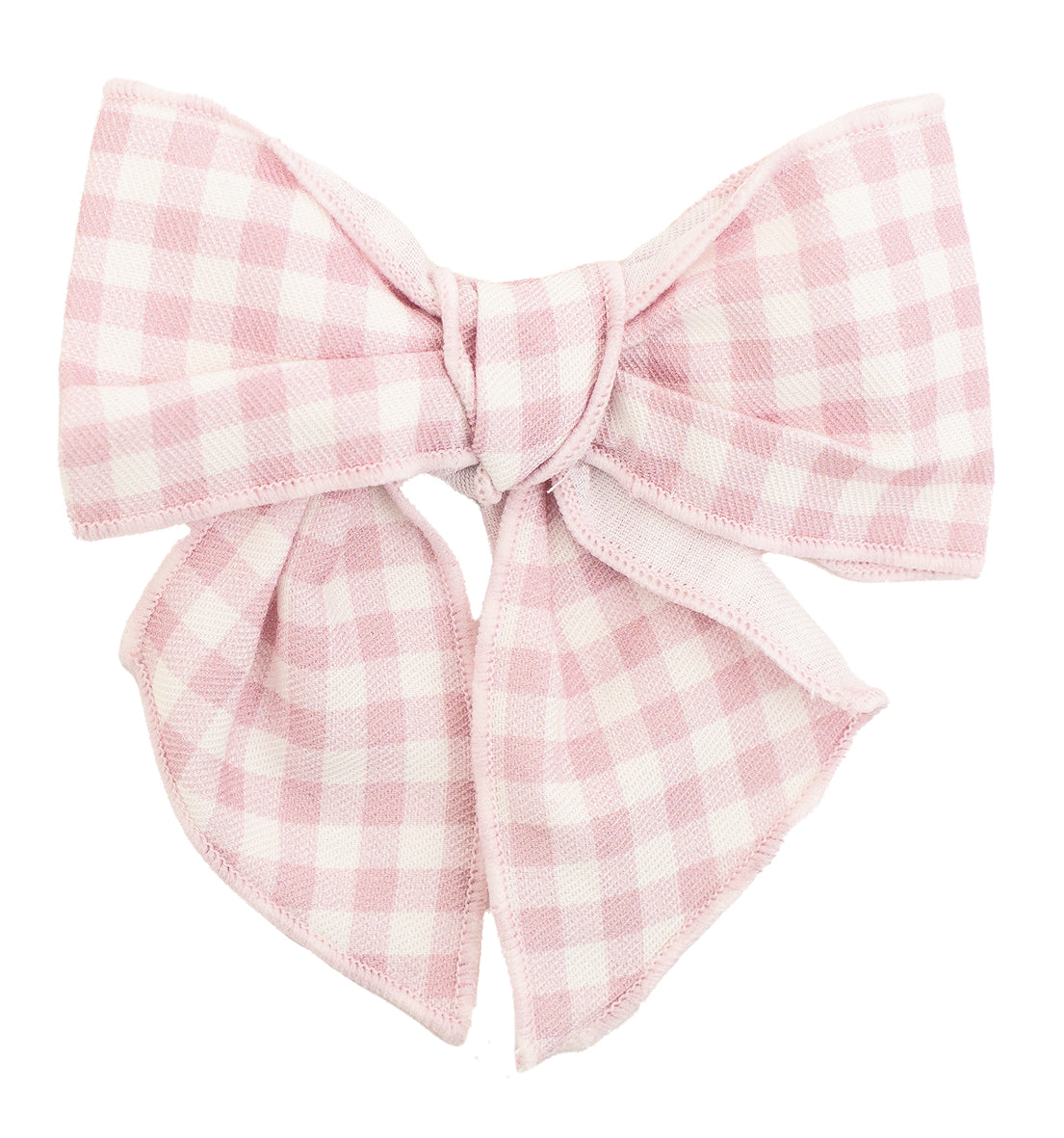 AW25 CALAMARO Berg Girls Pink Gingham Hair Bow - 77106