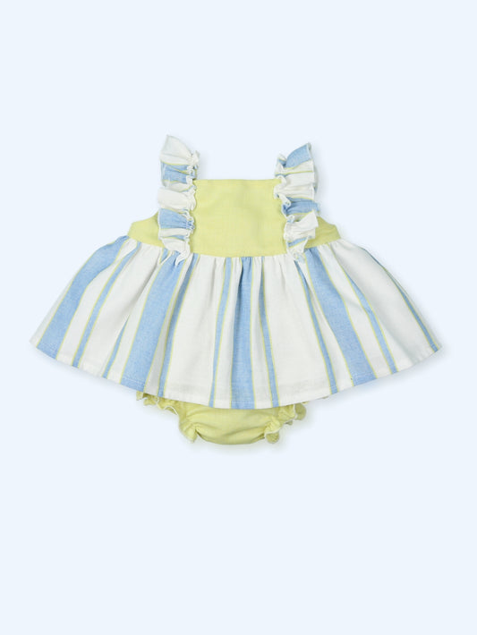 Mac Ilusión Yakarta Girls Afazata Blue Stripe Dress & Knickers - 0125