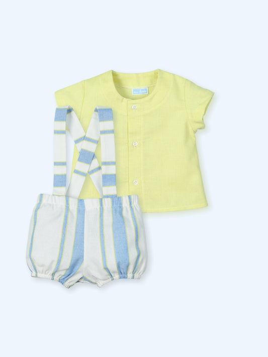 Mac Ilusión Yakarta Boys Afazata Blue Stripe Short Set - 0126