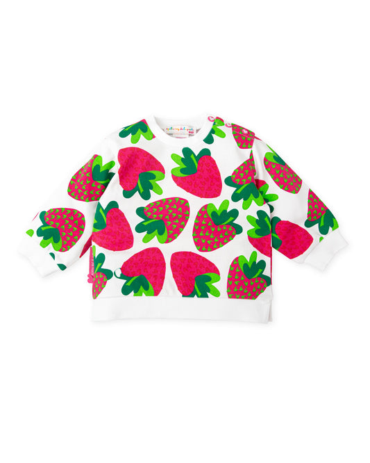 AGATHA RUIZ DE LA PRADA SS25 Geranio Girls Strawberry Print Jumper