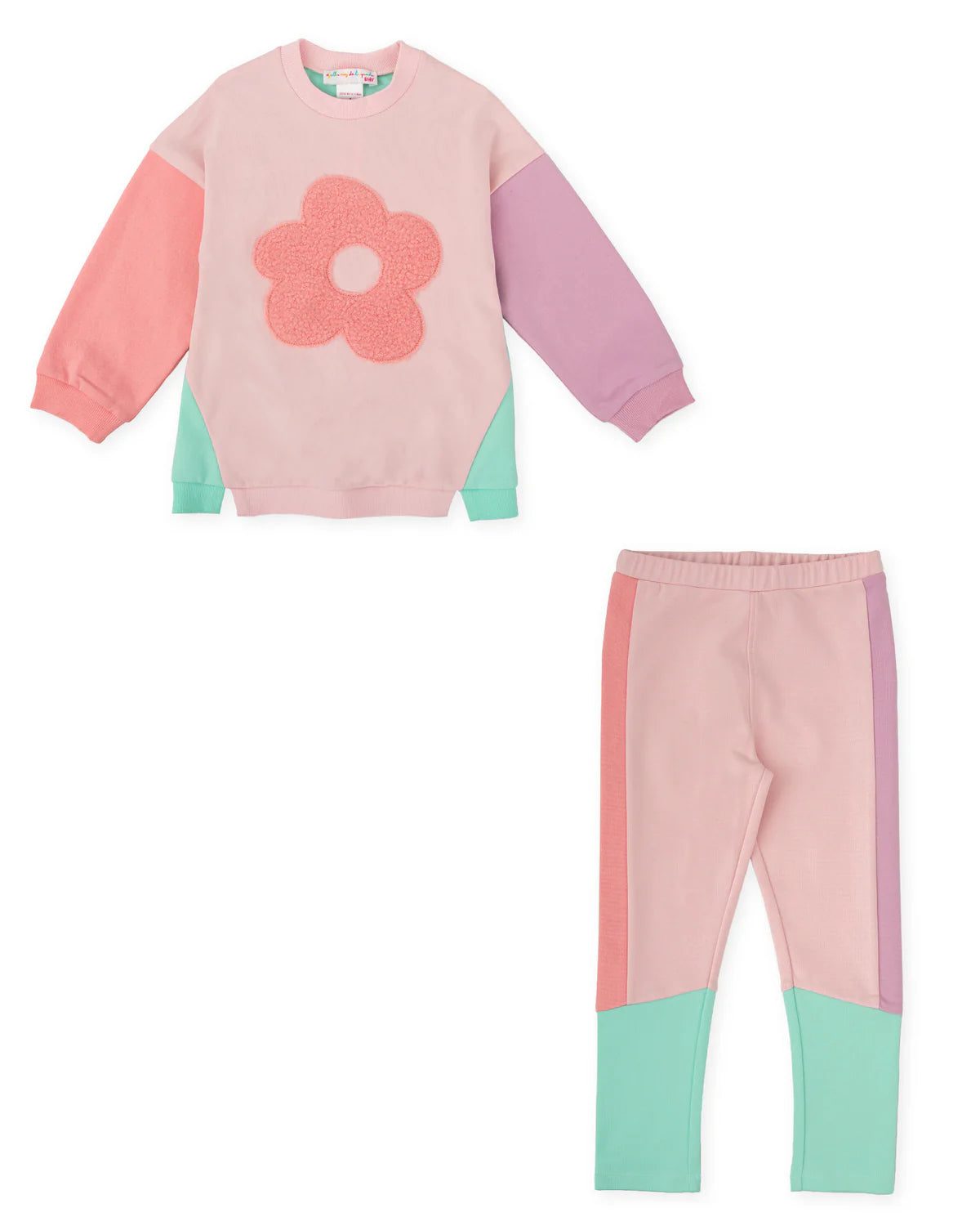 AW25 AGATHA RUIZ DE LA PRADA Girls Pink Flower Legging Set